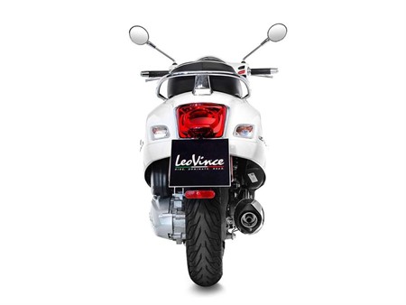 Echapement Leovince NERO Inox Black, Vespa GTS 300 2017/20, Euro4, CH - Full System - Endcap Carbon