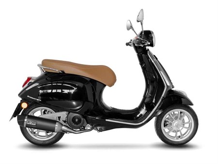 Pot déchappement Piaggio Vespa Primavera 125 NERO Inox Black CH - Full System - Endcap Carbon