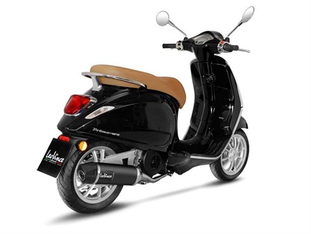 Auspuffanlage Piaggio Vespa Primavera 125 NERO Inox Black CH - Full System - Endcap Carbon