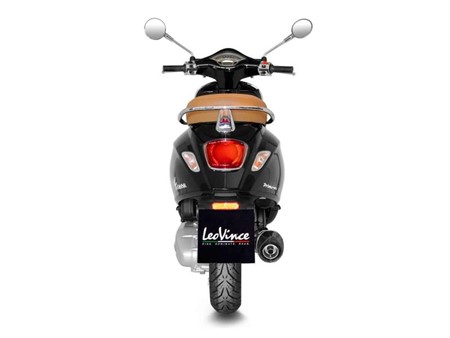 Pot déchappement Piaggio Vespa Primavera 125 NERO Inox Black CH - Full System - Endcap Carbon