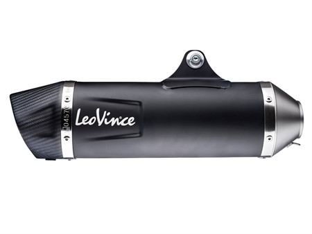 Echapement Leovince NERO Inox Black, Vespa GTS 300 >2021, Euro5, CH - Full System - Endcap Carbon