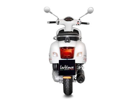 Auspuff Leovince NERO Inox Black, Vespa GTS 300 ab 2021, Euro5, CH - Full System - Endcap Carbon