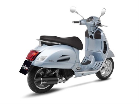 Auspuff Leovince NERO Inox Black, Vespa GTS 125 ab 2021, Euro5, CH - Slip-On - Endcap Carbon