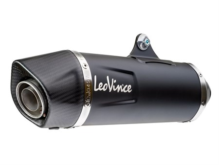 Auspuff Leovince NERO Inox Black, Vespa Primavera 125, Euro5, CH - Full System - Endcap Carbon