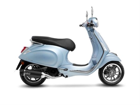 Auspuff Leovince NERO Inox Black, Vespa Primavera 125, Euro5, CH - Full System - Endcap Carbon