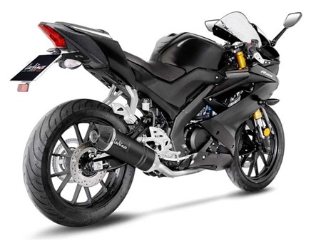 Auspuffanlage Yamaha MT-125 / YZF-R125 LV ONE EVO Inox Black CH+KAT - Full System - Endcap Carbon