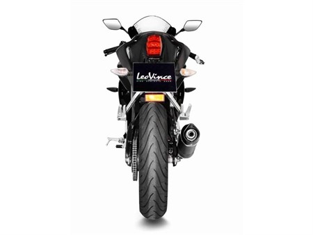 Auspuffanlage Yamaha MT-125 / YZF-R125 LV ONE EVO Inox Black CH+KAT - Full System - Endcap Carbon