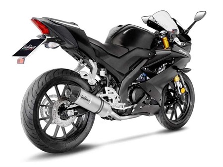 Auspuffanlage Yamaha MT-125 / YZF-R125 LV ONE EVO Inox CH+KAT - Full System - Endcap Carbon