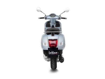 Auspuff Leovince One Evo Inox, Vespa GTS 125 ab 2021, Euro5, CH - Slip-On - Endcap Carbon