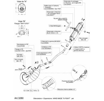 Auspuffanlage Leovince X-fight, Aprilia RX/SX 2006-2012