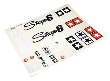 Aufkleberset Stage6, groß, weiß (für dunkle Flächen) Aufkleberset Stage6, groß, weiß (für dunkle Flächen)