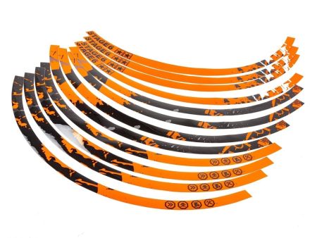 Liseret de jante Kit déco jantes Stage6 orange - noir Liseret de jante Kit déco jantes Stage6 orange - noir