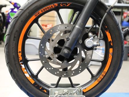 Felgenrandaufkleber Kit 17" Stage6 orange - schwarz