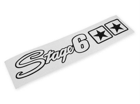 Aufkleber Stage6 mit Sternen 25x4.5cm - Silber