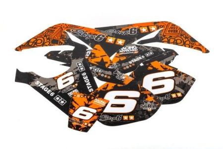 Dekorkit Verkleidung Stage6 Yamaha DT50 / MBK X-Limit orange - schwarz Dekorkit Verkleidung Stage6 Yamaha DT50 / MBK X-Limit orange - schwarz