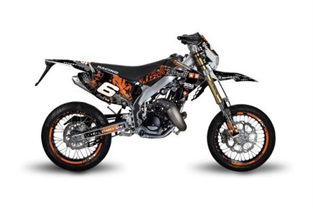 Kit déco Stage6 orange-noir, moto 50cc Honda HM / Vent