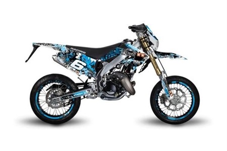 Kit déco Stage6 bleu-noir, moto 50cc Honda HM / Vent