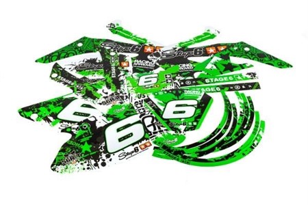 Kit déco Stage6 vert-noir, moto 50cc Honda HM / Vent
