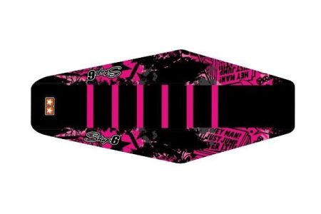 Housse de selle STAGE6 Full Covering rose-noir, moto 50cc Beta RR Housse de selle STAGE6 Full Covering rose-noir, moto 50cc Beta RR