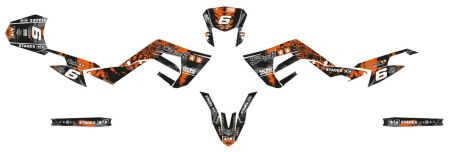 Dekorkit Verkleidung Stage6 Derbi 50 DRD X-Treme Euro 4 orange - schwarz