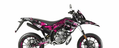 Kit déco graphique STAGE6 rose-noir, moto 50cc Derbi X-Treme / X-Race dès 2017 Euro4 Kit déco graphique STAGE6 rose-noir, moto 50cc Derbi X-Treme / X-Race dès 2017 Euro4