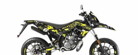 Dekorkit Verkleidung Stage6 Derbi X-Treme Euro 4 gelb - schwarz