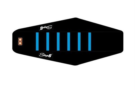 Housse de selle Stage6 bleu-noir, moto 50cc Derbi 2005-2010