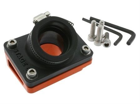 Ansaugstutzen & Spacer, Stage6 R/T, Piaggio - d=28mm - orange