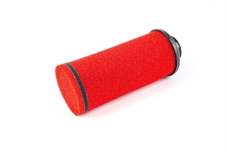 Racingluftfilter Stage6 lang (ca. 20cm) 35mm Anschluss, Rot