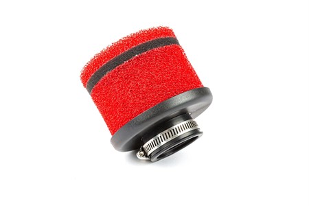 Racingluftfilter Stage6 kurz (ca. 7cm) 35mm Anschluss - Rot