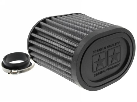 Racingluftfilter Stage6 Drag-Race, 44mm + 49mm Anschluss, weiss