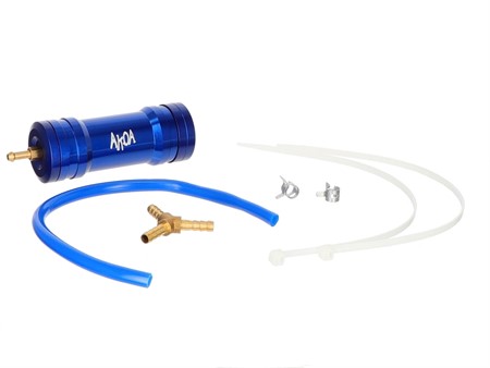 Boost Bottle AKOA, blau eloxiert, inkl. Montageset Boost Bottle AKOA, blau eloxiert, inkl. Montageset