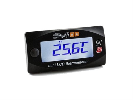 Compteur/Indicateur de température Stage6 MKII Mini, digital (0-120°), noir