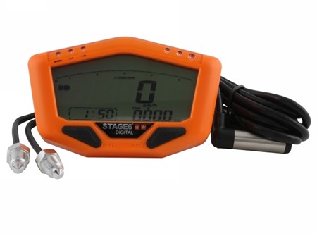 Tachometer Stage6 Orange Line, digitales Display, universal