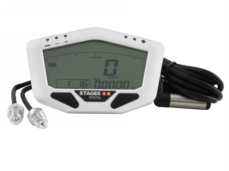 Tachometer Stage6 White Line, digitales Display, universal