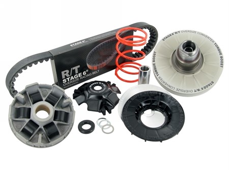 Kit CVT Oversize Stage6 R/T, (variateur, joue fixe, courroie et correcteur de couple) Piaggio court