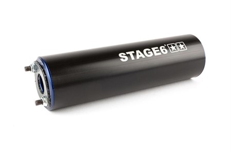 Auspuffanlage Stage6 Streetrace high mount CNC blau / schwarz Yamaha DT50