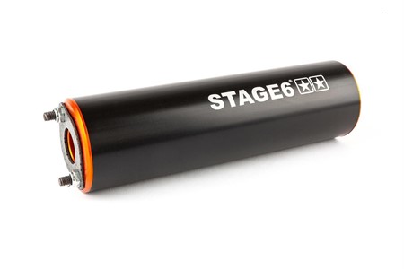 Auspuffanlage Stage6 Streetrace high mount CNC orange / schwarz Yamaha DT50