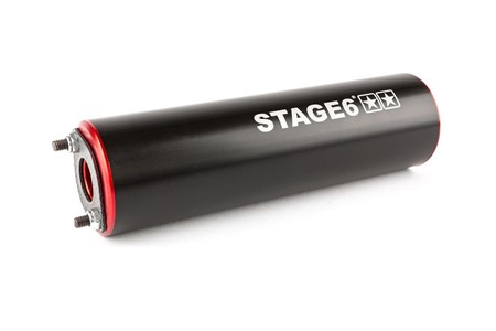 Auspuffanlage Stage6 Streetrace high mount CNC rot / schwarz Yamaha DT50