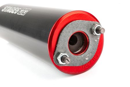 Auspuffanlage Stage6 Streetrace cross CNC rot / schwarz haut Rieju MRT