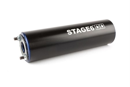 Auspuffanlage Stage6 Streetrace high mount CNC blau / schwarz Beta RR