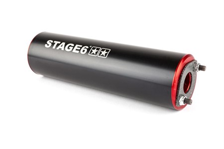 Auspuffanlage Stage6 Streetrace high mount CNC rot / schwarz Sherco SE / SM