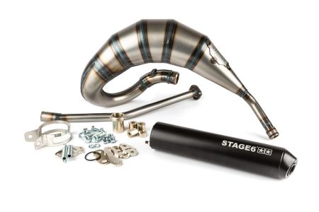 Auspuffanlage Stage6 Streetrace 70cc high mount schwarz Derbi Senda Auspuffanlage Stage6 Streetrace 70cc high mount schwarz Derbi Senda