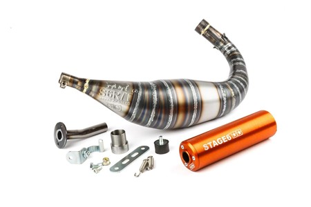 Pot déchappement Stage6 R/T 90 - 100cc CNC Orange Minarelli AM6