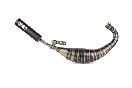 Pot d'échappement Stage6 R/T 90 - 100cc CNC rouge / noir Derbi
