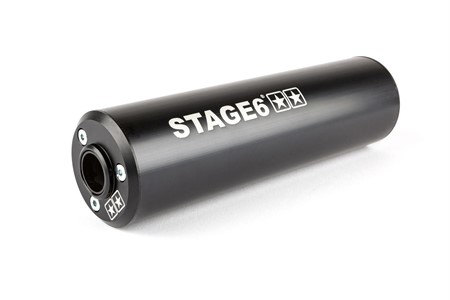 Silencieux Stage6 50 - 80cc passage droit noir