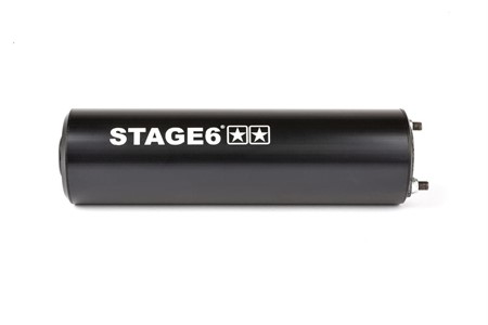 Silencieux Stage6 50 - 80cc passage droit noir