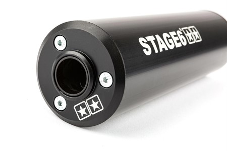 Silencieux Stage6 50 - 80cc passage droit noir