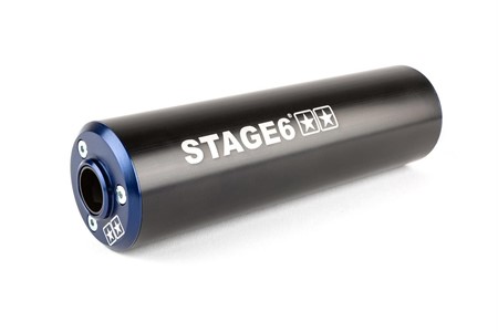 Silencieux Stage6 50 - 80cc passage droit noir / bleu