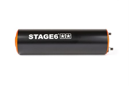 Endschalldämpfer Stage6 50 - 80cc Montage rechts schwarz /orange